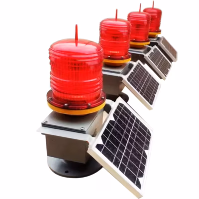 Intelligent solar aviation obstruction light solar lighting for airport IP66 15W 20W obstruction aviation light
